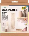 folia 23719 - Makramee Set Boho, 10-teilig, Garn (natur beige), Garn (rose), Hol