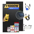 Balkonkraftwerk 1000W/800W Solaranlage mit Dach Halterung (Paarmontage) Halterung Steckerfertig WIFI Komplettset Photovoltaik Anlage 800W, Kabellänge: 10m
