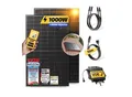 Balkonkraftwerk 1000W/800W Solaranlage mit Dach Halterung (Paarmontage) Halterung Steckerfertig WIFI Komplettset Photovoltaik Anlage 800W, Kabellänge: 10m