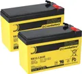 Ersatzakku für Brandmeldezentrale ABB BZK4E 2 x AGM Batterie 12V 7,2Ah mit VdS