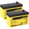 Ersatzakku für Brandmeldezentrale ABB BZK4E 2 x AGM Batterie 12V 7,2Ah mit VDs