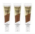 3 x Max Factor Miracle Pure Skin Improving Foundation Make Up 100 Cocoa SPF 30