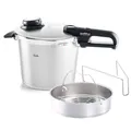 Fissler Vitavit Premium/Schnellkochtopf (6 L, Ø 22 cm) Edelstahl-Dampfkochtopf,4-Garstufen, Inkl. Einsatz - Made in Germany, Induktion
