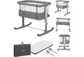 lionelo Baby-Reisebett AURORA, 3-in-1: Beistellbett, Babywiege, freistehendes Babybett
