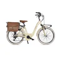 Via Veneto Elektro-Citybike MONOTUBO Classic Lady 24 Zoll, BEIGE CAPPUCCINO