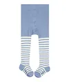 FALKE Unisex Baby Strumpfhose Stripe B Ti Baumwolle gemustert 1 Stück, Blau Crystal Blue 6290, 62-68