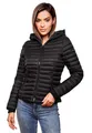 Navahoo Damen Übergangs Stepp Jacke mit Kapuze B348 [B348-Kimuk-Schwarz-Gr.XL]