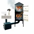 QLS Räucherkammer Stahl Räucherofen Räucherschrank Zwei Kammer Garten 50x50x120
