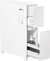 SoBuy BZR111-W Nischenregal mit Rollen Küchenregal Nischenwagen Rollwagen Badezimmerschrank toilettenpapier aufbewahrung Badmöbel Weiß