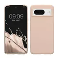 kwmobile Hülle für Google Pixel 8 TPU Case - Handyhülle unterstützt kabelloses Laden, Flexible Schutzhülle, gummiertes Cover in Coconut Swirl