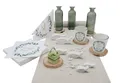 ZauberDeko Tischdeko Personalisiert Kommunion Konfirmation Eukalyptus Salbei Vasen Natur Holz Set 20 Personen