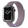 EAZY CASE Armband kompatibel mit Apple Watch 38mm 40mm 41mm 42mm verstellbares Ersatzarmband aus Nylon Sport Loop kompatibel mit Apple Watch Serie 9 8 7 6 5 4 3 2 1 SE für Damen und Herren Lila