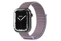 EAZY CASE Uhrenarmband Nylon Band für iWatch 9 8 7 6 5 4 3 2 1 SE Ultra, Uhrenarmband Watch Series 41mm 40mm 38mm Klett Verschluss Lila Violett