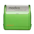Flashstempel Modico M3 custom (49x15 mm - 4 Zeilen) mit individueller Textplatte Farbe Grün
