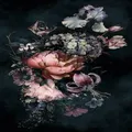 32755 - Stadt Glam Blumen Wand Panel Schwarz Mehrfarbig Galerie Tapete
