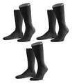 FALKE Herren Business Socken Airport, 3er Pack, Anthrazit Mel., Gr. 43-44