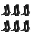 FALKE Herren Airport Socken Strümpfe 14435 6 Paar, Farbe:Anthrazit;Sockengröße:45-46;Artikel:14435-3080 anthrazit mel.