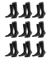 FALKE Herren Airport Socken Strümpfe 14435 9 Paar, Farbe:Anthrazit;Sockengröße:45-46;Artikel:14435-3080 anthrazit mel.