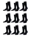 FALKE Herren Airport Socken Strümpfe 14435 9 Paar, Farbe:Blau;Sockengröße:43-44;Artikel:14435-6370 dark navy