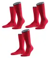 FALKE Herren Business Socken Airport, 3er Pack, Rot, Gr. 41-42