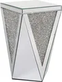 BELIANI Beistelltisch Silber Spiegelglas Nachttisch Glam Design Wohnzimmer Schlafzimmer