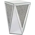 Beliani - Beistelltisch Silber Spiegelglas Nachttisch Glam Design Wohnzimmer Schlafzimmer