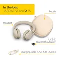 Jabra Evolve2 65 Stereo Ms Bluetooth Kabellos Headset Usb-C Beige Kopfhörer Neu