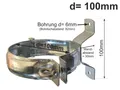 verzinkt Fallrohrschelle mit Wandhalter d=100mm für Trapezblech- und Holzmontage