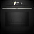Bosch HMG778NB1 Einbau-Backofen Serie 8, Integrierbarer Backofen 60 x 60cm, Mikrowellenfunktion, digitaler Bedienring, TFT-Touchdisplay Pro, Heißluft sanft, Boost-Funktion, Schwarz