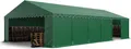 TOOLPORT Lagerzelt 6x12 m Industriezelt Unterstand PVC Plane 750 N dunkelgrün mit Bodenrahmen