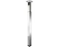 Tischbein vierkant 60x60 mm höhenverstellbar 700-1100 mm Edelstahl Optik