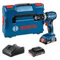 Bosch Professional 18V System Akku Schlagbohrschrauber GSB 18V-45 (Drehzahl 1.900 min⁻¹, inkl. 2x 2.0Ah Akku, GAL 18V-20, L-BOXX)