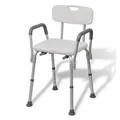 vidaXL Duschstuhl, Duschstuhl Aluminium Weiß