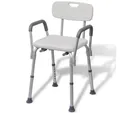 vidaXL Duschhocker Duschstuhl Aluminium Weiß
