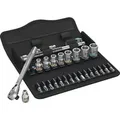 Zyklop Metal-Knarrensatz 8100 SA 8, Werkzeug-Set 28-teilig, mit Umschaltknarre, 1/4"
