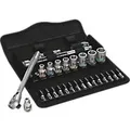 WERA 8100 SA 8 Zyklop Metal-Knarrensatz, Umschalthebel, 1/4"-Antrieb, metrisch 28-tlg.