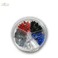 Sortiment Aderendhülsen in Streudose, isoliert, für 0,5 - 2,5 mm² Litze, Set