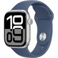 Apple Watch Series 10 42 mm Silber Sportarmband S/M