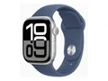 Apple Watch Series 10 (GPS) 42mm Aluminium silber mit Sportarmband S/M Denim