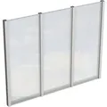 Skan Holz Seitenwand m. Polycarbonatplatten (FS) 255 x 200 cm Fichte Grau