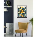 Bild QUEENCE "Sammy", bunt (farbe rahmen: schwarz, farbe bild(er): bunt), B:50cm H:70cm, Acrylglas, Papier, Holz, Bilder, HD Premium Poster-Druck inkl. Holzrahmen