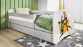 Raumhirsch Furniture Kinderbett 70x140, 80x160, 80x180 cm - Komplettset mit Matratze & Schublade (Bett für Jungs, Einzelbett für Kinder 2–12 Jahre mit Rausfallschutz), verschiedene Farben & Designs