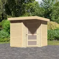 Karibu Holz Gartenhaus "Schwandorf 3", naturbelassen, 2,1 x 2,2 m (B x T), ohne Anbaudach
