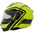 APEX MI100 Porto schwarz gelb Klapphelm ECE 22.06 mit P/J Homologation M 57/58