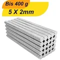 200 Stück Neodym Magnet 5mm x 2mm Supermagnete hohe Haftkraft Scheibenmagnet