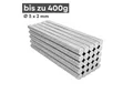 MaajeeKuto Magnet Neodym Scheibenmagnet 5x2mm N38 Supermagnet Ni-Cu-Ni 400g Haftkraft (Neodym, 200-St., Neodym), Werkstoff: NdFeB, Farbe: Silberfarben
