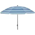 Sonnenschirm / Gartenschirm 'como 160', 160 X 203 Cm, Blau Gestreift, Bezug Aus 100 % Polyester, Gestell Aus Stahl, 6,9 Kg Sonnenschirm / Gartenschirm 'como 160', Blau Gestreift, Ø 160 Cm - Doppler