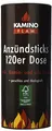 Kamino-Flam Anzündsticks - 120 Anzünder in handlichen Dose - Feuersticks brennen 5-6 Minuten - Anzündscheit für Grill / Kamin / Ofen - Anzündbrikettsticks geruchlos & ökologisch - Kaminanzünder