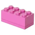 Room Copenhagen Lunchbox LEGO® Mini Box 8 Pink, mit 8 Noppen, Baustein-Form rosa