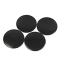 sourcing map 4Pcs Black Aluminium Alloy 65mm Dia Car Wheel Center Hub Cap Emblem Sticker DE de